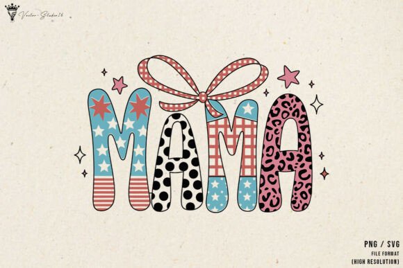 4th of July Hand Drawn Bow Mama SVG Review