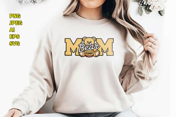 Adorable Mom Bear Hunny Teddy T-Shirt Design