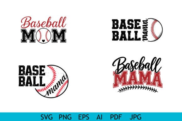 Baseball Mom Mama Bundle Grunge Heart
