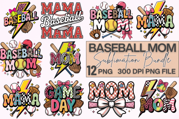 Baseball Mom Sublimation PNG Bundle Review