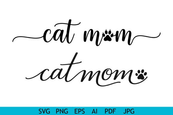 Cat Mom Paw Script Elegant Bundle Review