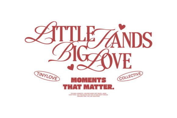 Little Hand Big Love Mom Typography Review