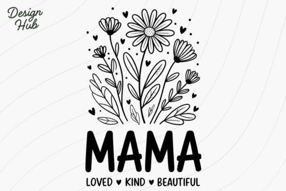 Mama Floral PNG SVG: A Modern, Minimalist Delight