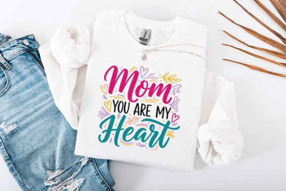 Mom You Are My Heart: A Vibrant Mother’s Day Design