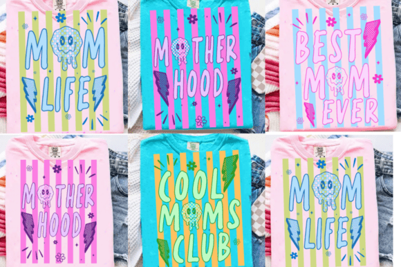 Striped Neon Mom Life Coquette Bundle
